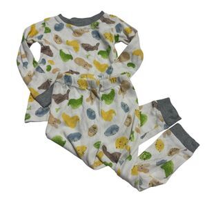 Burts Bee's Easter Bunny Novelty Printed Long Pajama Set